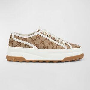 Gucci GG Canvas Low-Top Platform Sneakers